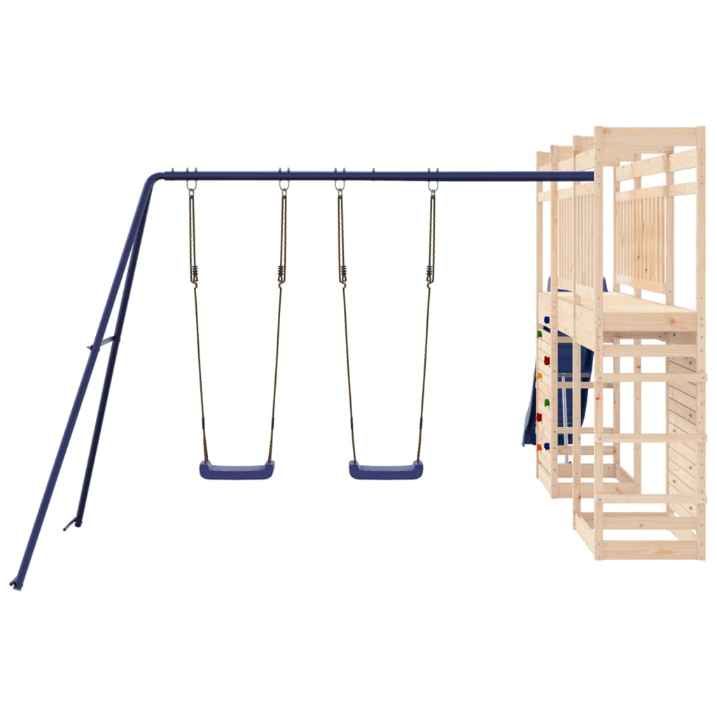 Spielturm aus imprägniertem Kiefernholz und massivem Douglasien- und Kiefernholz