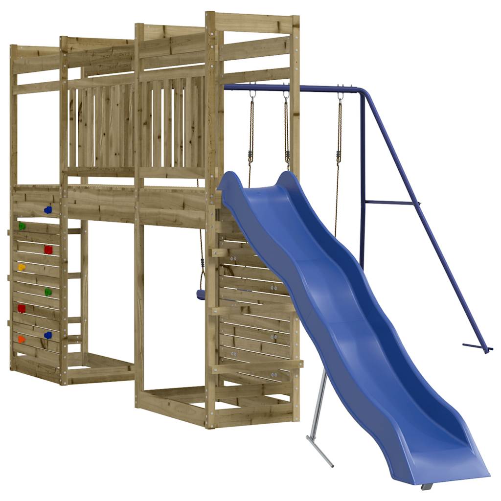 Spielturm aus imprägniertem Kiefernholz und massivem Douglasien- und Kiefernholz
