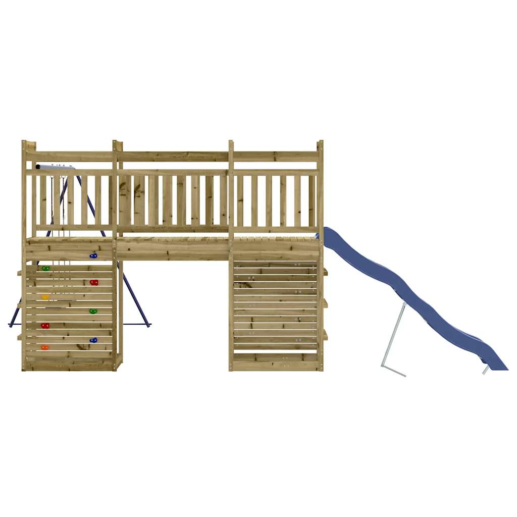 Spielturm aus imprägniertem Kiefernholz und massivem Douglasien- und Kiefernholz