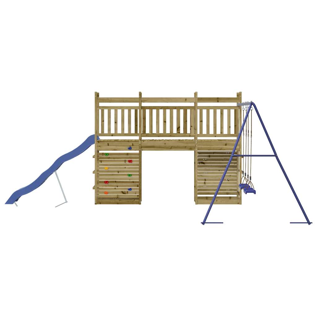 Spielturm aus imprägniertem Kiefernholz und massivem Douglasien- und Kiefernholz