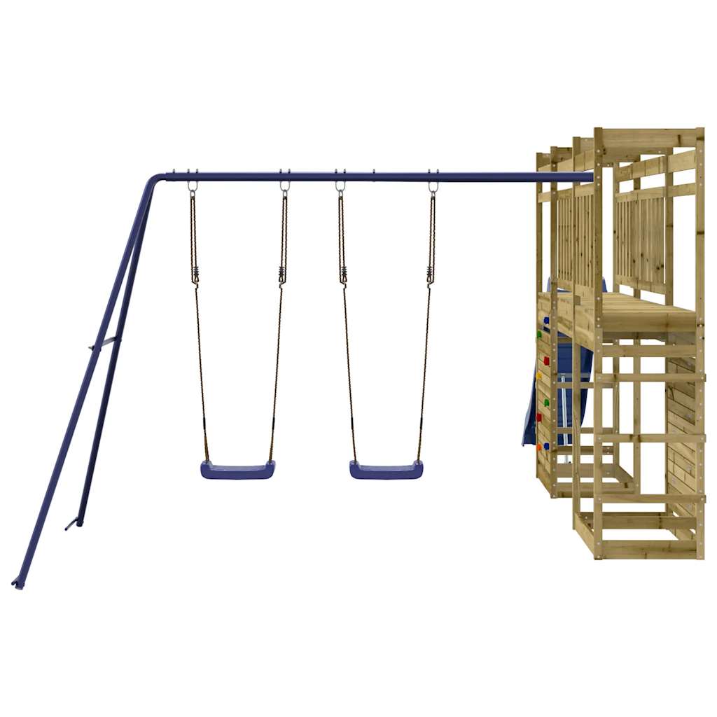 Spielturm aus imprägniertem Kiefernholz und massivem Douglasien- und Kiefernholz