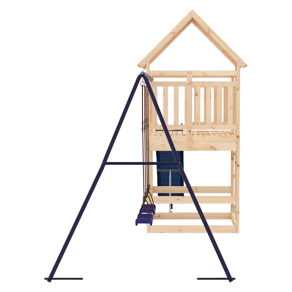 Spielturm aus imprägniertem Kiefernholz und massivem Douglasien- und Kiefernholz