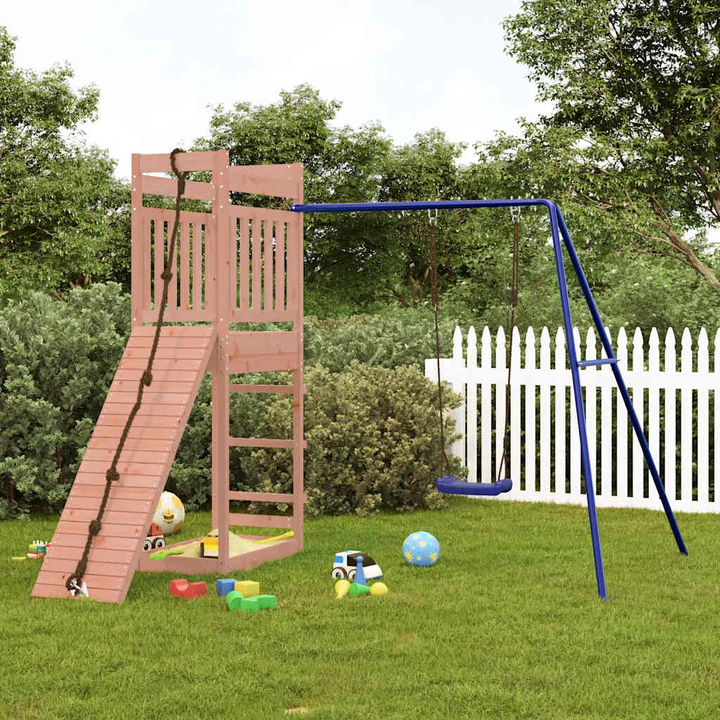 Spielturm aus imprägniertem Kiefernholz und massivem Douglasien- und Kiefernholz