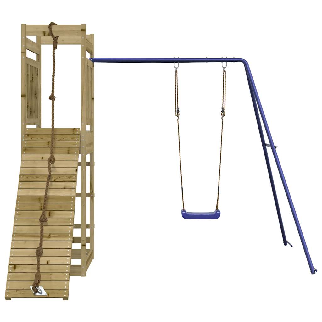 Spielturm aus imprägniertem Kiefernholz und massivem Douglasien- und Kiefernholz