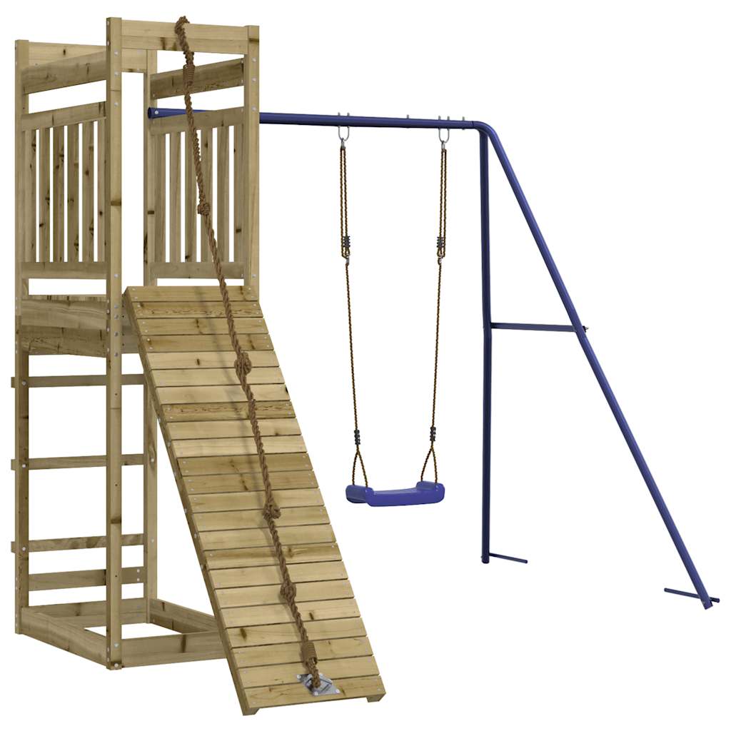 Spielturm aus imprägniertem Kiefernholz und massivem Douglasien- und Kiefernholz