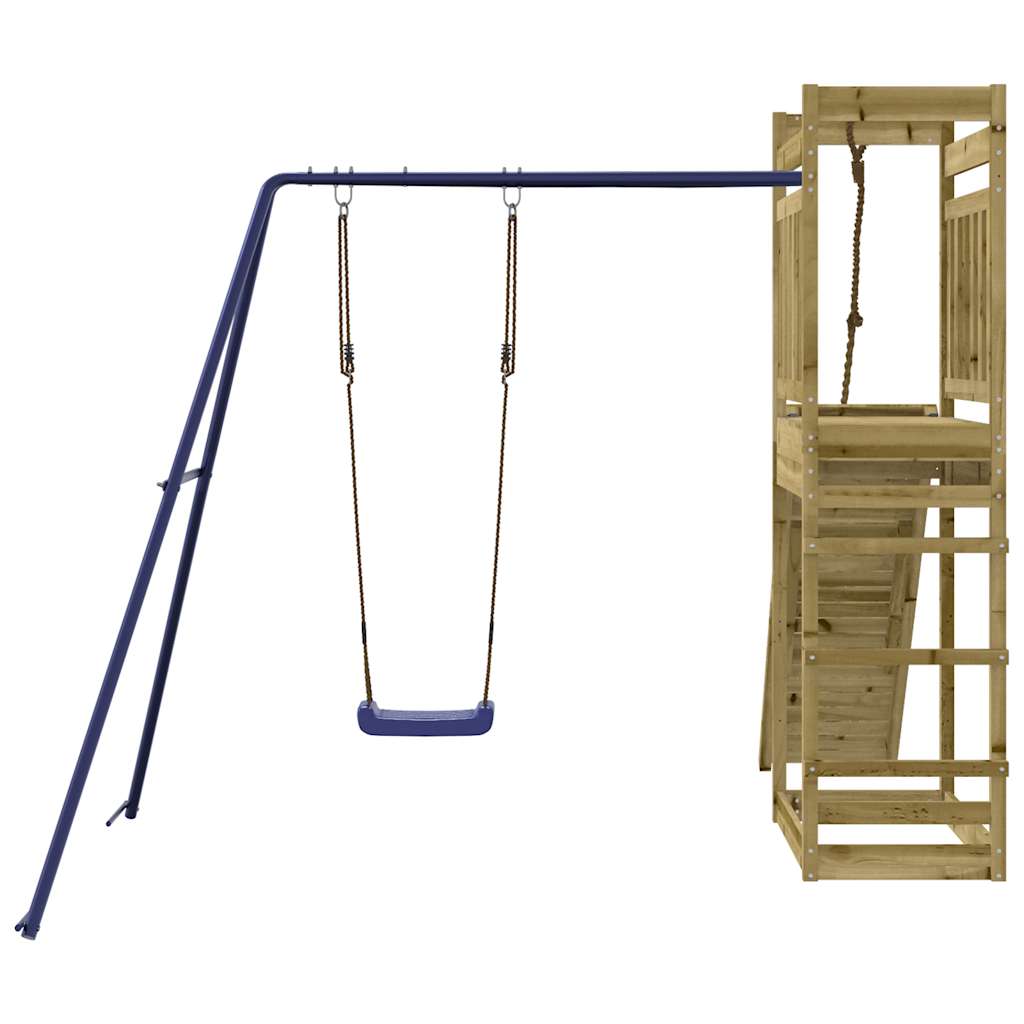 Spielturm aus imprägniertem Kiefernholz und massivem Douglasien- und Kiefernholz