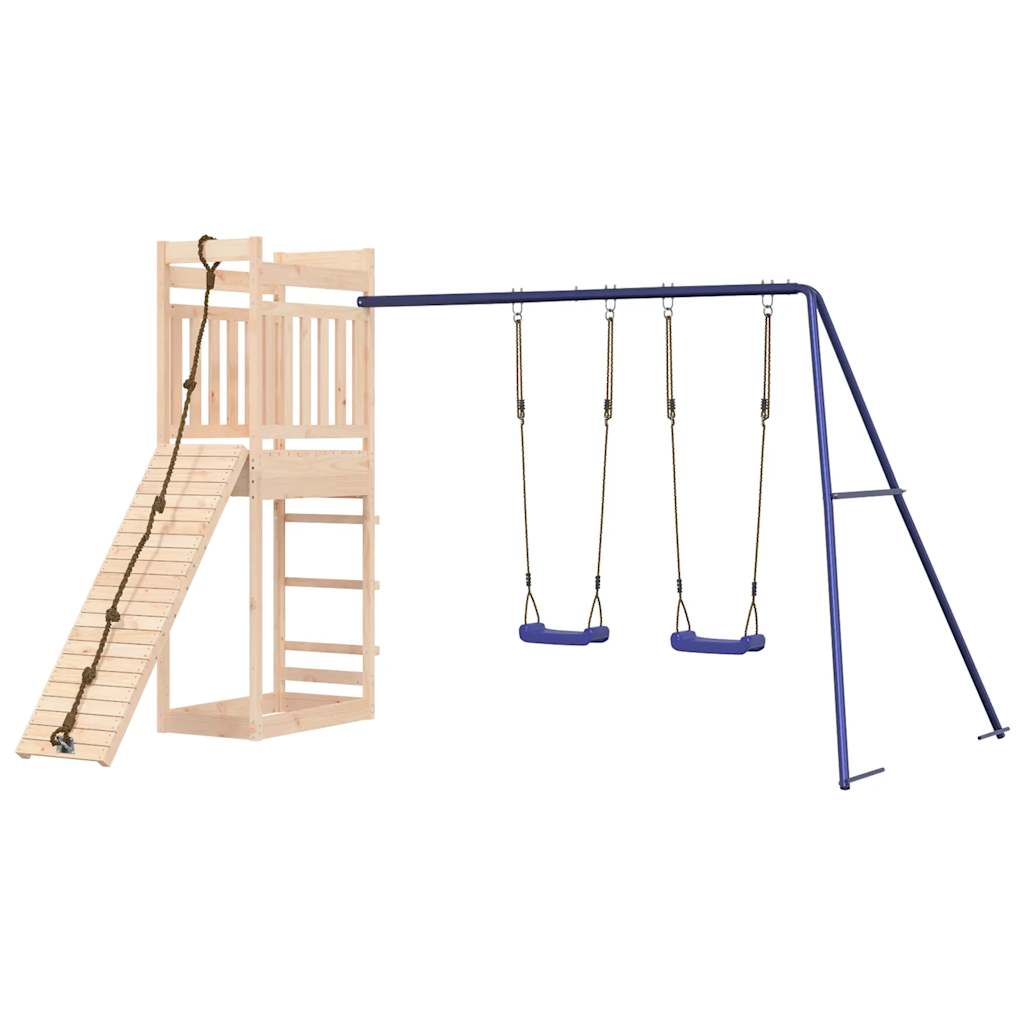 Spielturm aus imprägniertem Kiefernholz und massivem Douglasien- und Kiefernholz