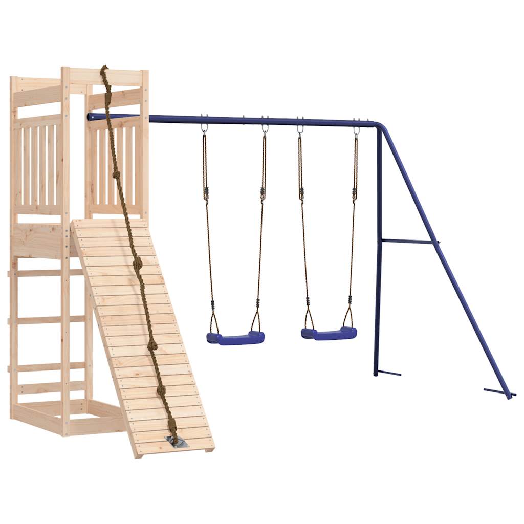 Spielturm aus imprägniertem Kiefernholz und massivem Douglasien- und Kiefernholz