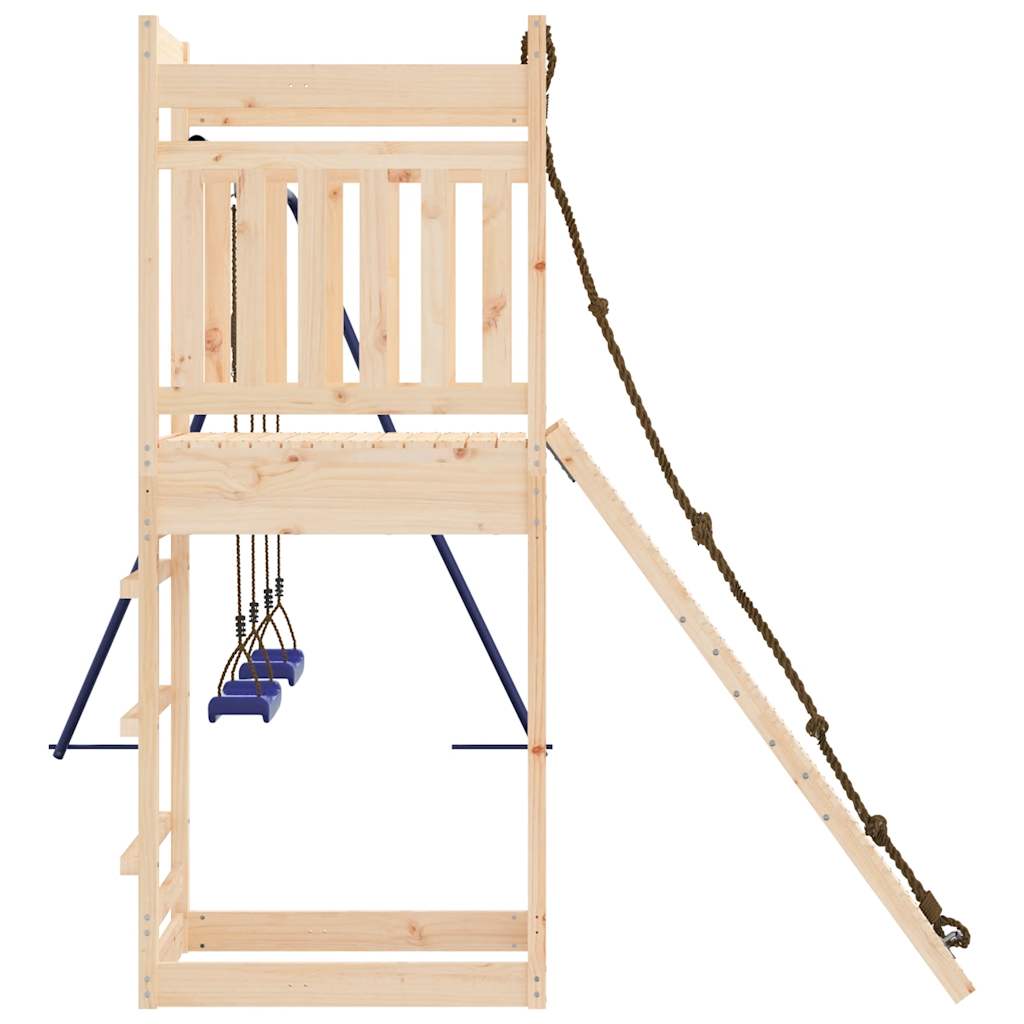 Spielturm aus imprägniertem Kiefernholz und massivem Douglasien- und Kiefernholz