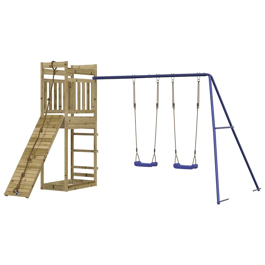 Spielturm aus imprägniertem Kiefernholz und massivem Douglasien- und Kiefernholz