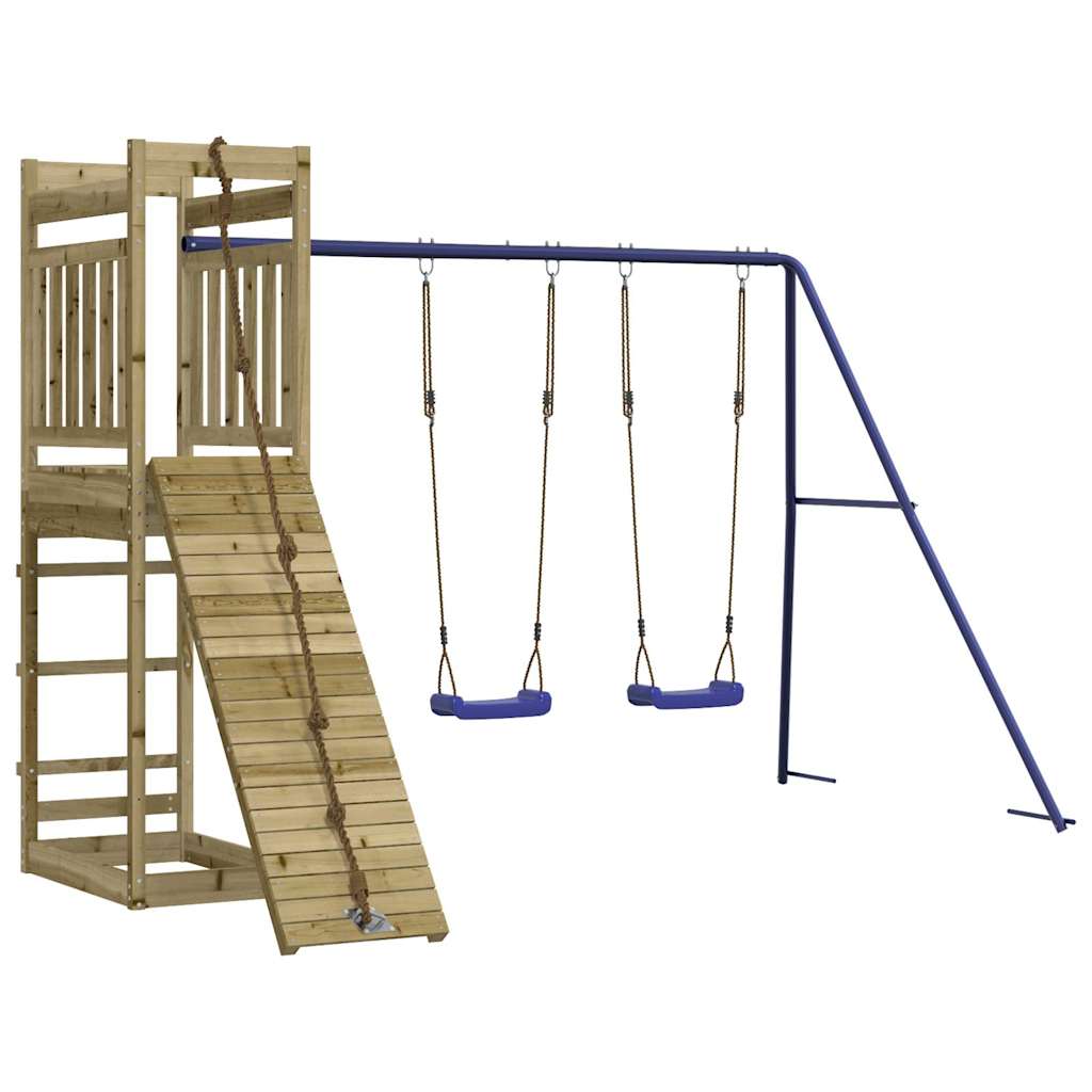 Spielturm aus imprägniertem Kiefernholz und massivem Douglasien- und Kiefernholz