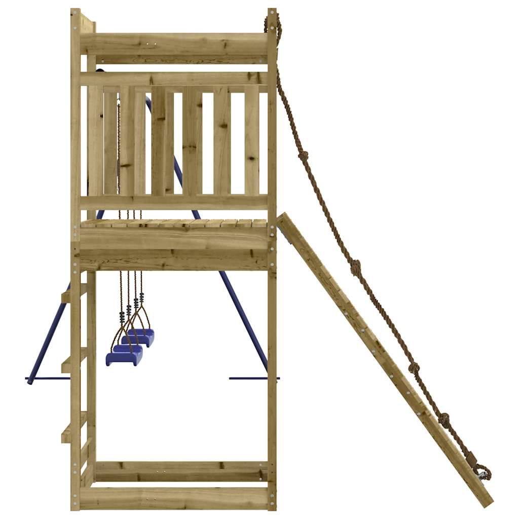 Spielturm aus imprägniertem Kiefernholz und massivem Douglasien- und Kiefernholz