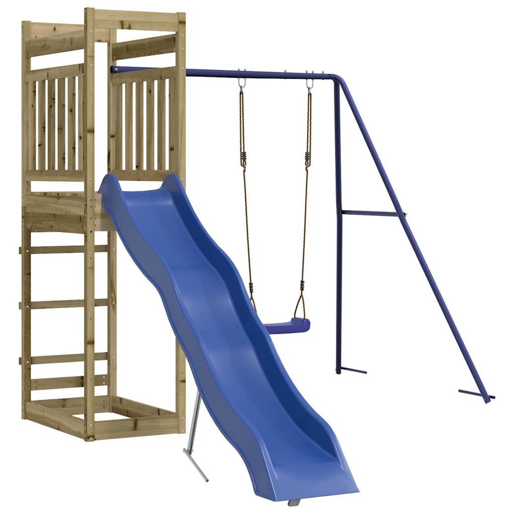 Spielturm aus imprägniertem Kiefernholz und massivem Douglasien- und Kiefernholz