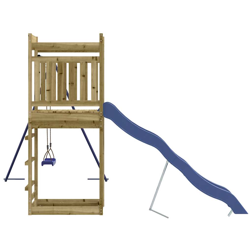 Spielturm aus imprägniertem Kiefernholz und massivem Douglasien- und Kiefernholz