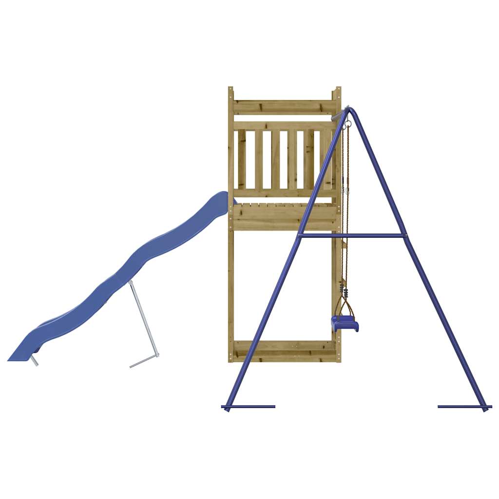 Spielturm aus imprägniertem Kiefernholz und massivem Douglasien- und Kiefernholz