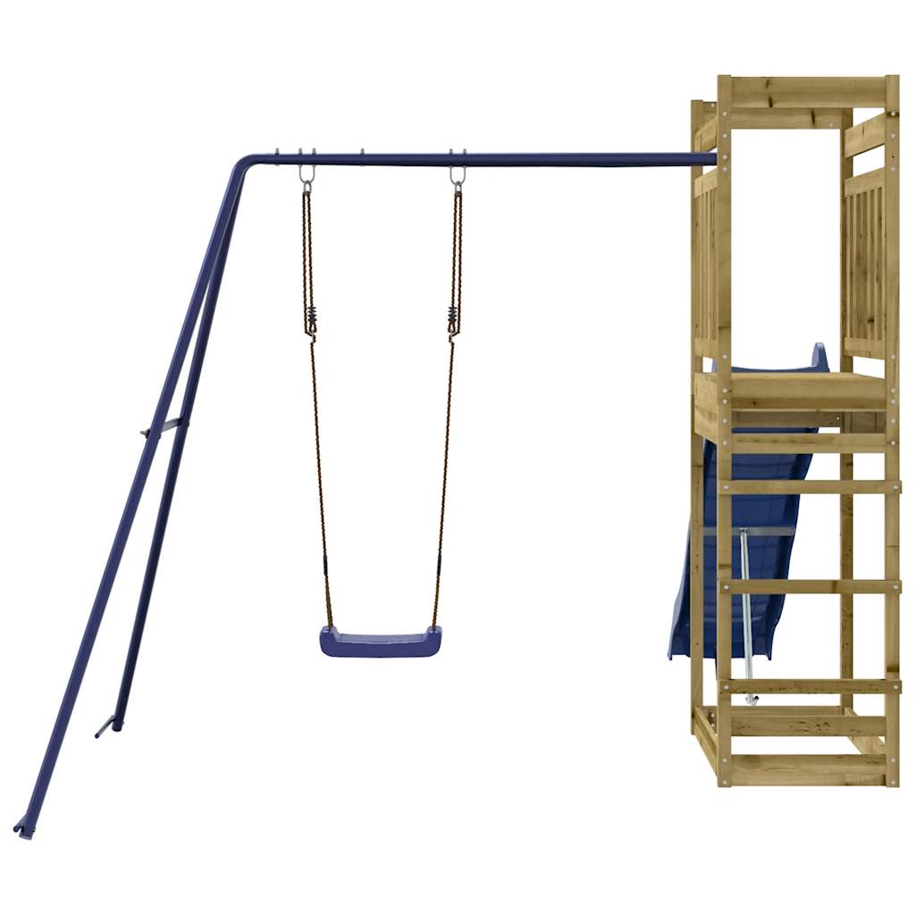 Spielturm aus imprägniertem Kiefernholz und massivem Douglasien- und Kiefernholz
