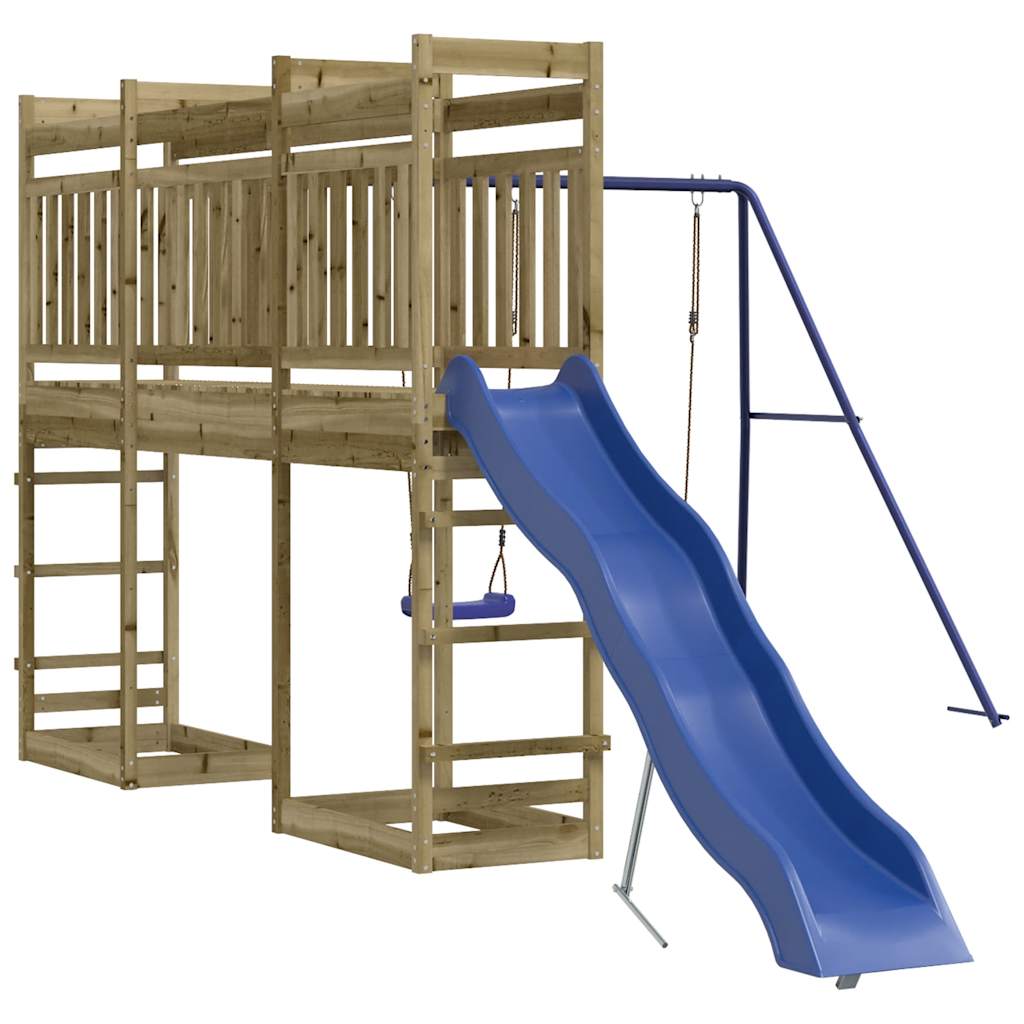 Spielturm aus imprägniertem Kiefernholz und massivem Douglasien- und Kiefernholz