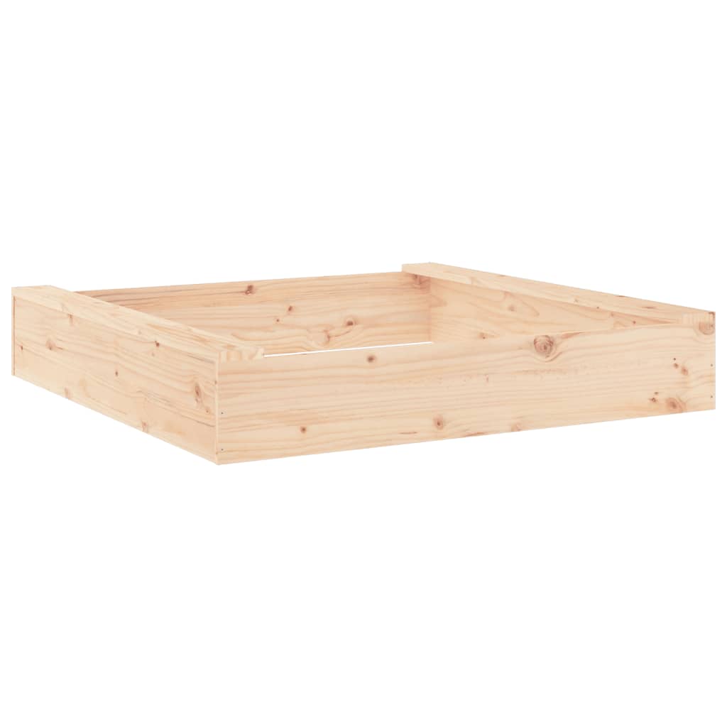 Sandkasten mit Sitzen Quadratisch Massivholz