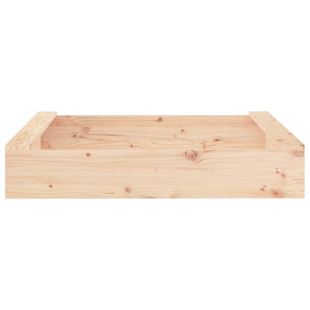 Sandkasten mit Sitzen Quadratisch Massivholz