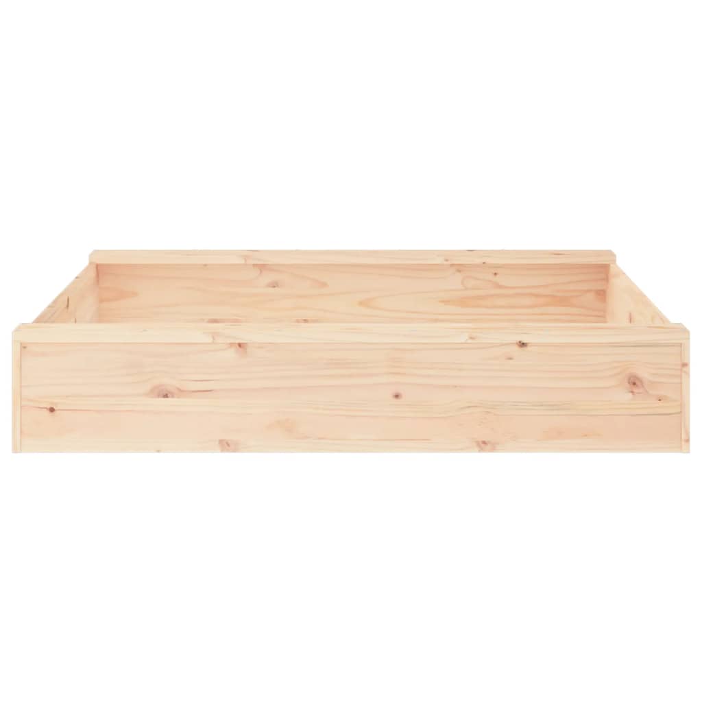Sandkasten mit Sitzen Quadratisch Massivholz