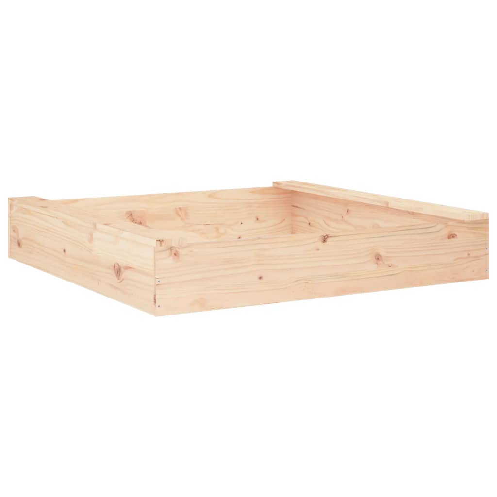 Sandkasten mit Sitzen Quadratisch Massivholz