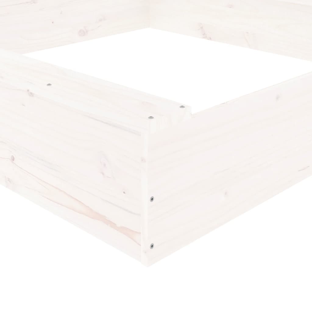 Sandkasten mit Sitzen Quadratisch Massivholz