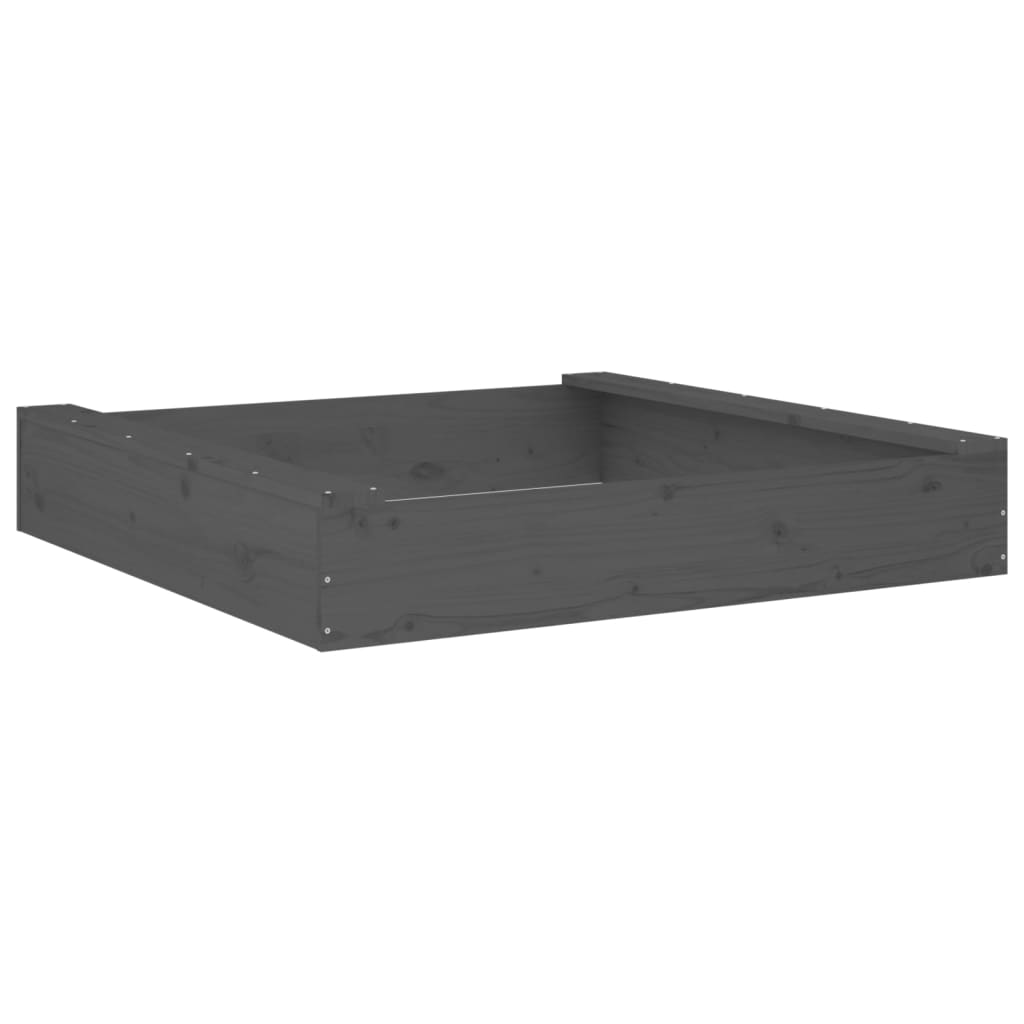 Sandkasten mit Sitzen Quadratisch Massivholz