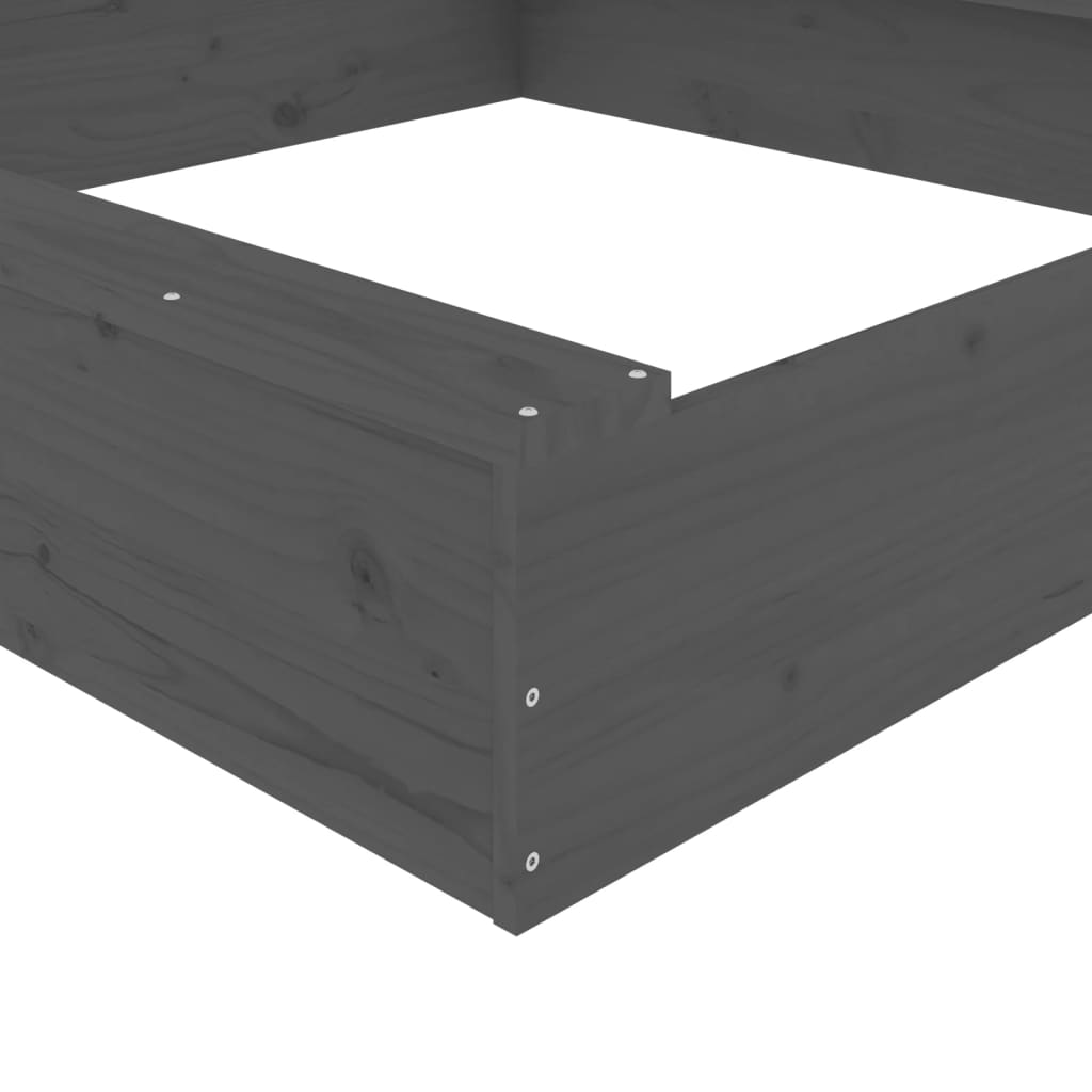 Sandkasten mit Sitzen Quadratisch Massivholz