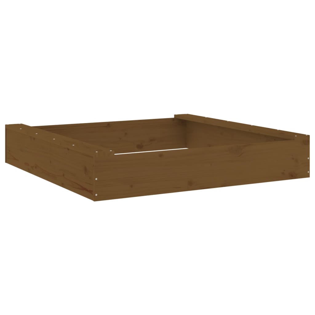 Sandkasten mit Sitzen Quadratisch Massivholz