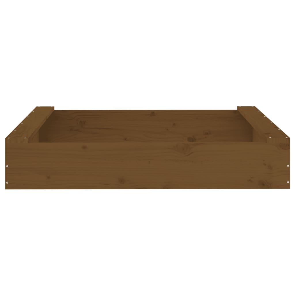 Sandkasten mit Sitzen Quadratisch Massivholz