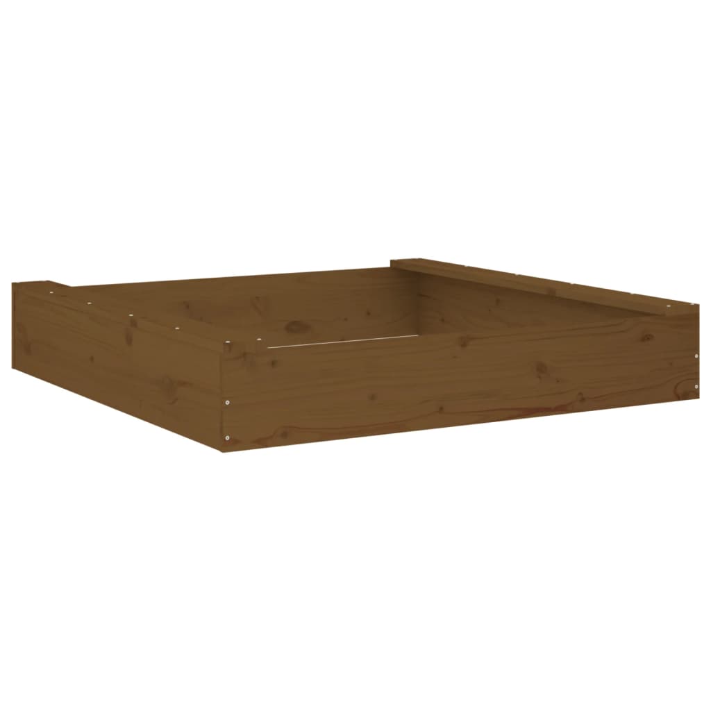 Sandkasten mit Sitzen Quadratisch Massivholz