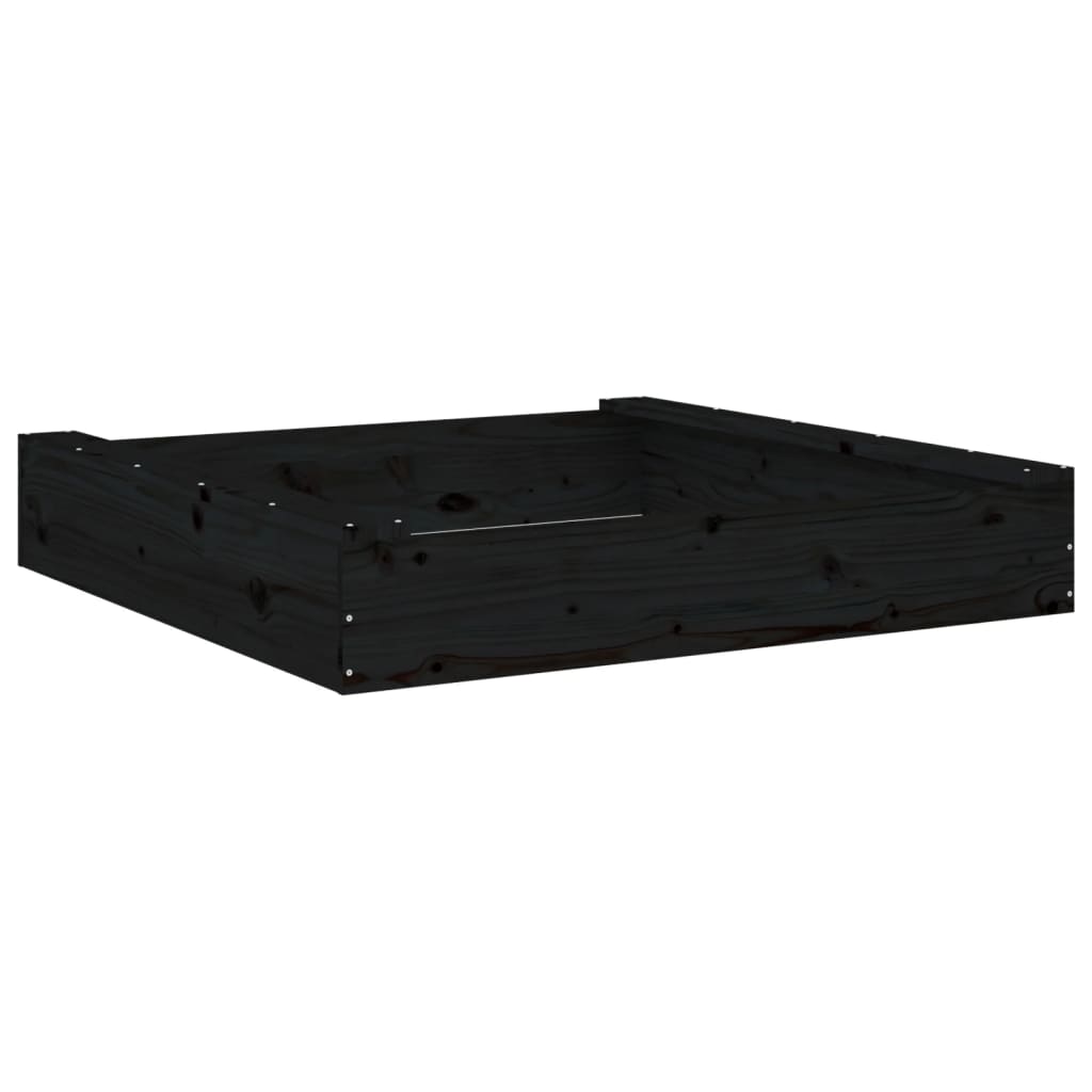 Sandkasten mit Sitzen Quadratisch Massivholz