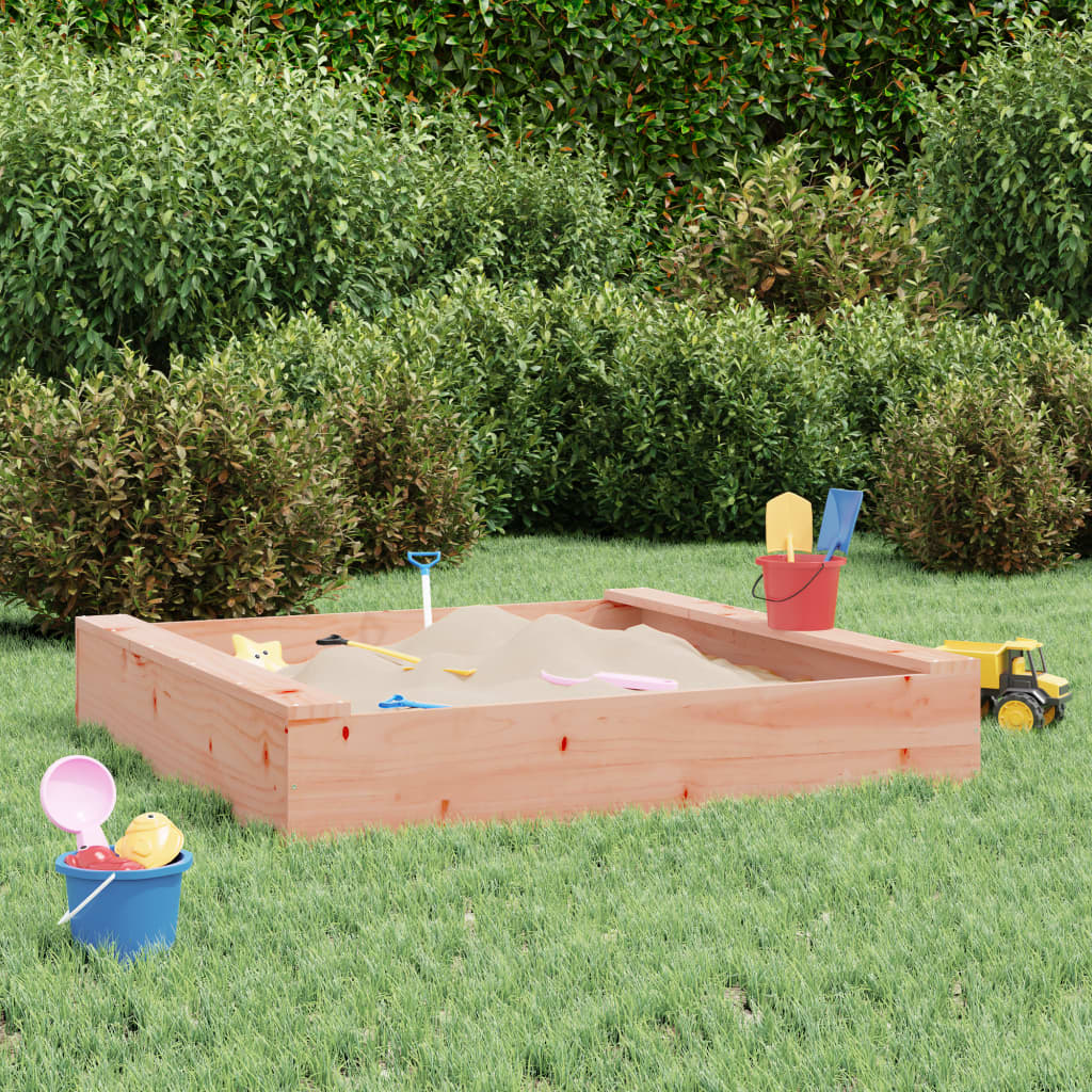 Sandkasten mit Sitzen Quadratisch Massivholz