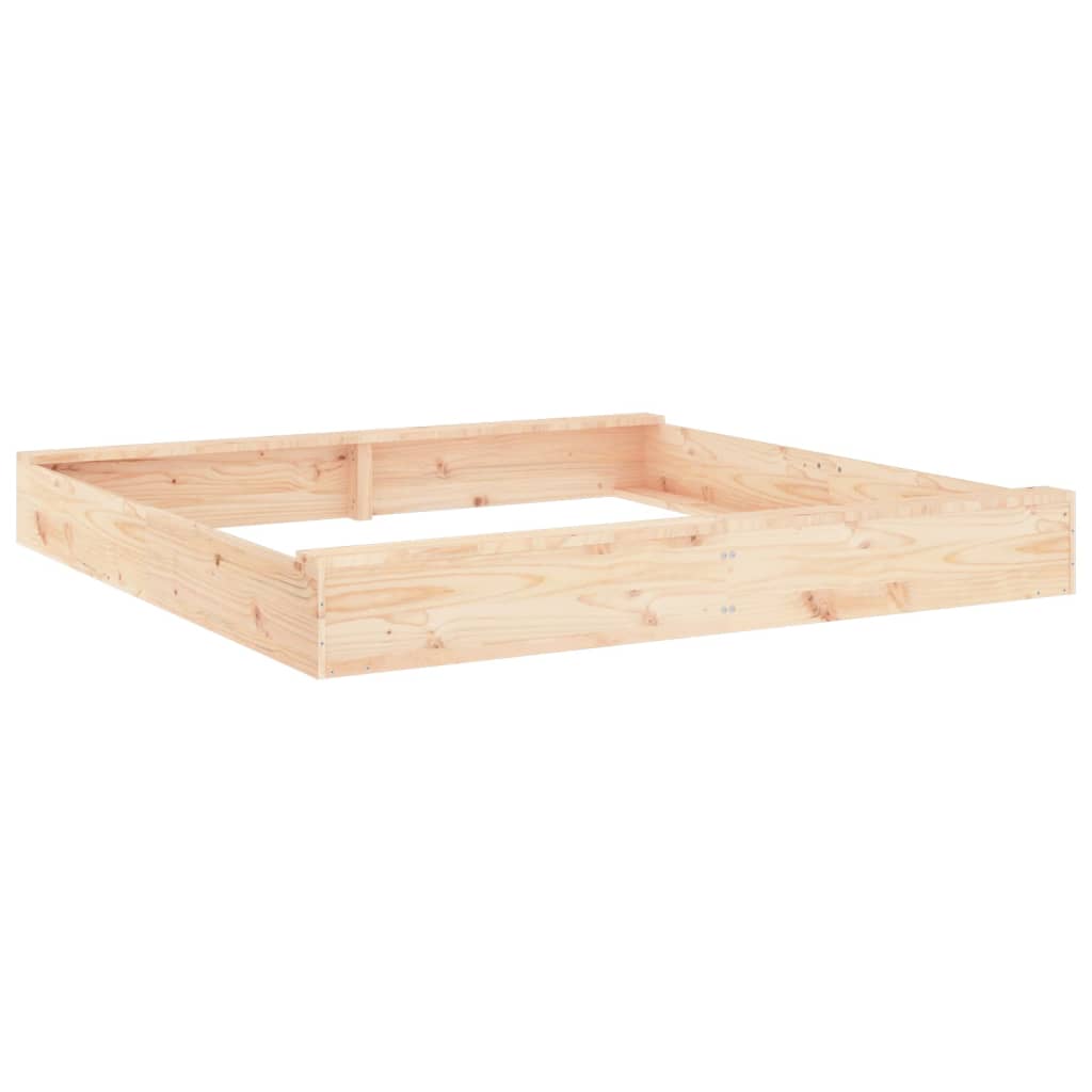 Sandkasten mit Sitzen Quadratisch Massivholz