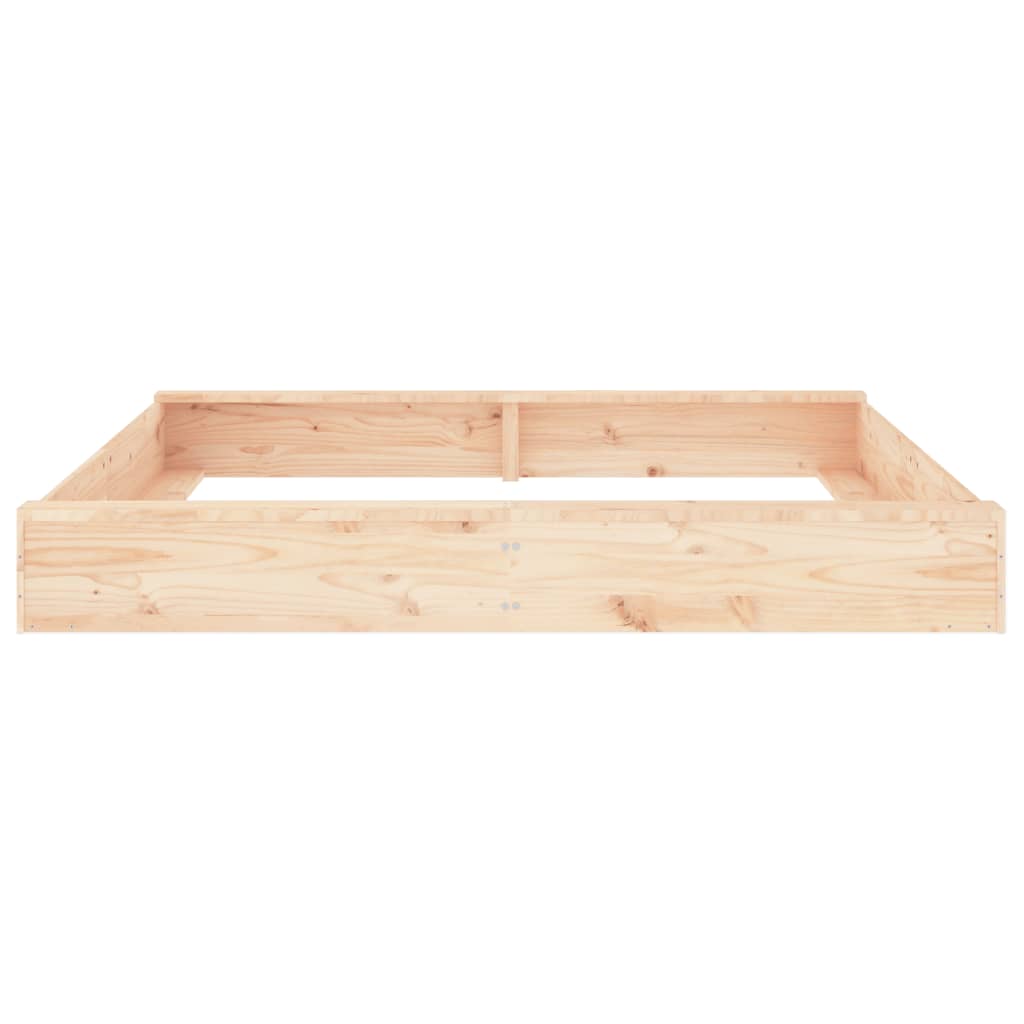 Sandkasten mit Sitzen Quadratisch Massivholz