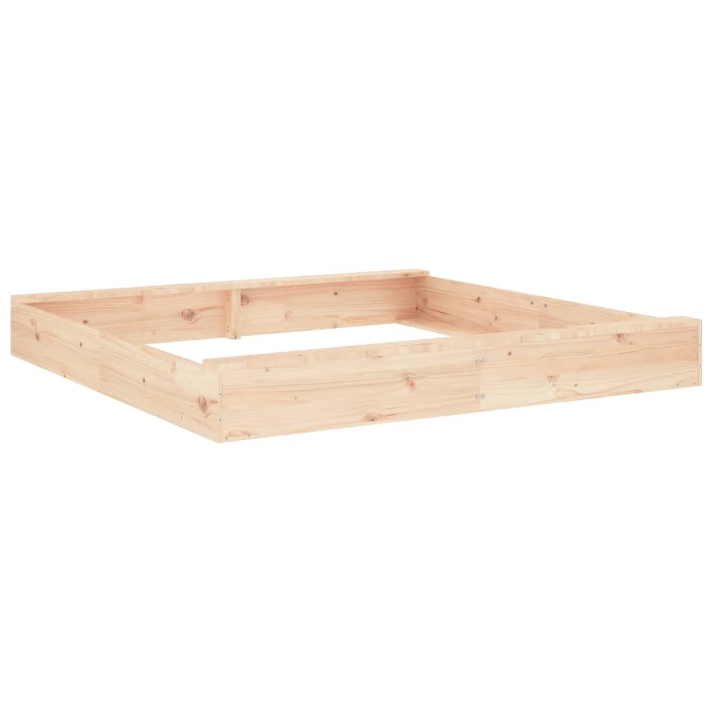 Sandkasten mit Sitzen Quadratisch Massivholz