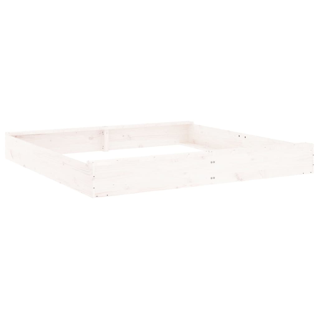 Sandkasten mit Sitzen Quadratisch Massivholz