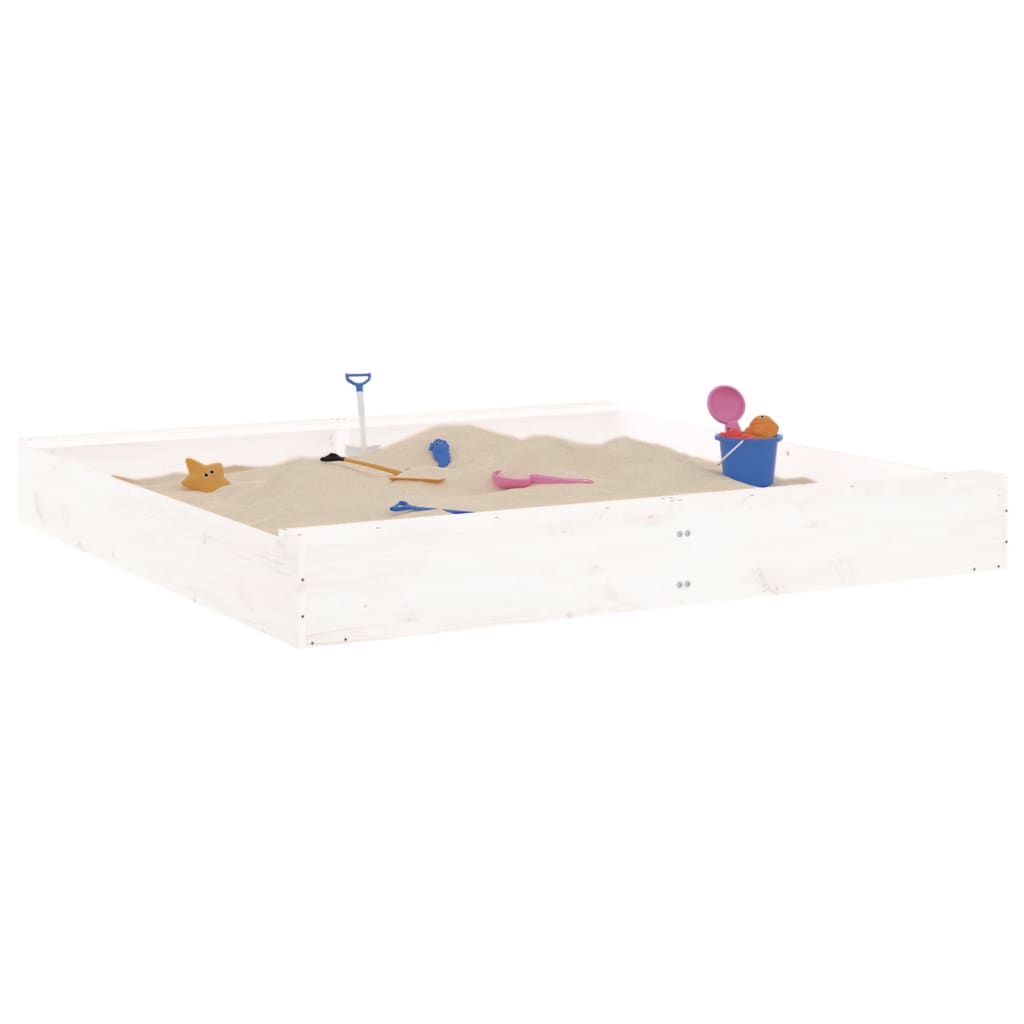 Sandkasten mit Sitzen Quadratisch Massivholz