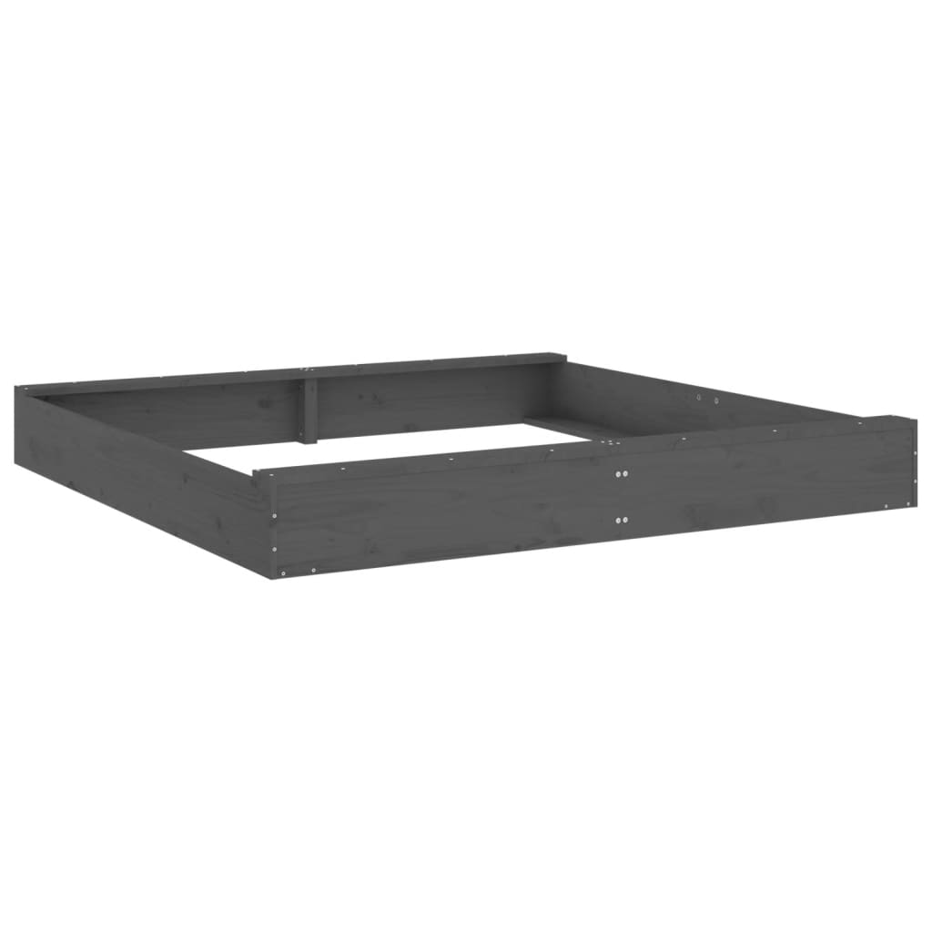 Sandkasten mit Sitzen Quadratisch Massivholz