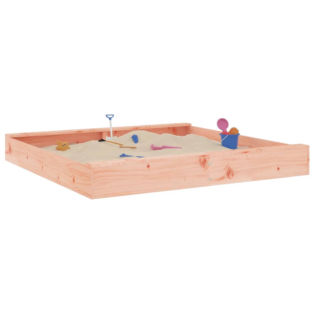 Sandkasten mit Sitzen Quadratisch Massivholz