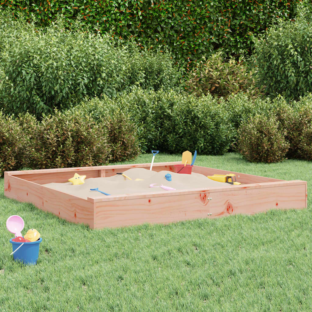 Sandkasten mit Sitzen Quadratisch Massivholz