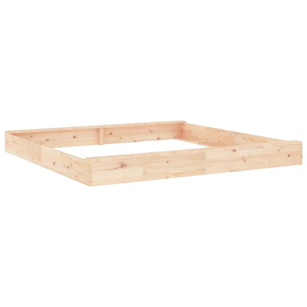 Sandkasten mit Sitzen Quadratisch Massivholz