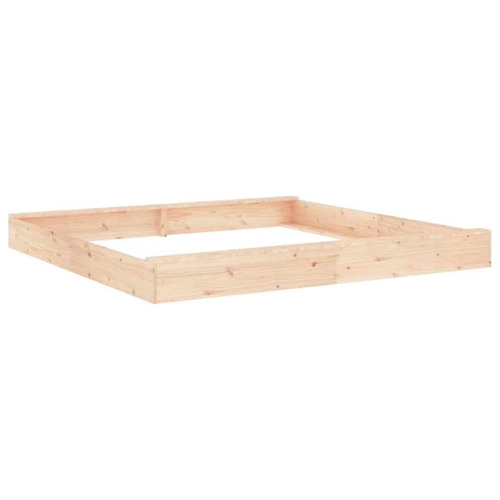 Sandkasten mit Sitzen Quadratisch Massivholz