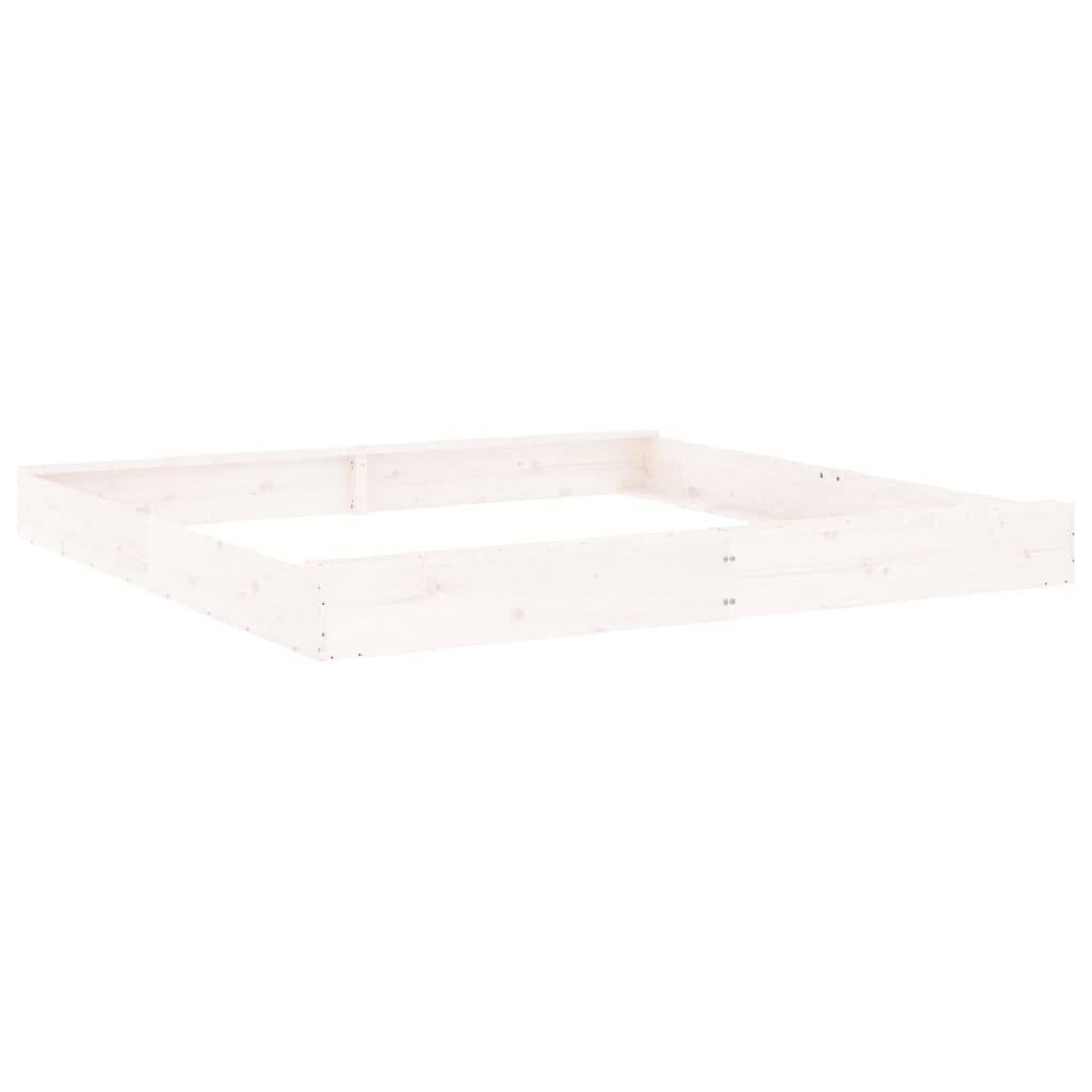 Sandkasten mit Sitzen Quadratisch Massivholz