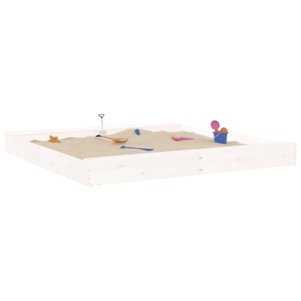 Sandkasten mit Sitzen Quadratisch Massivholz