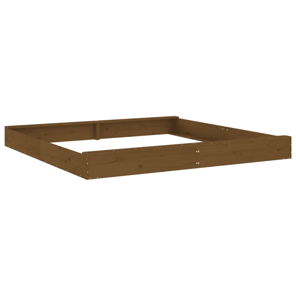 Sandkasten mit Sitzen Quadratisch Massivholz