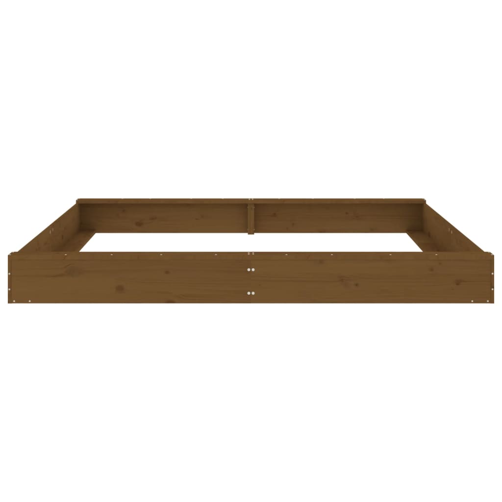 Sandkasten mit Sitzen Quadratisch Massivholz