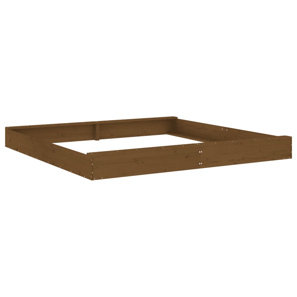 Sandkasten mit Sitzen Quadratisch Massivholz