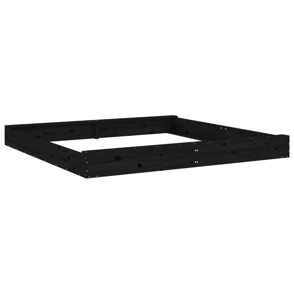 Sandkasten mit Sitzen Quadratisch Massivholz