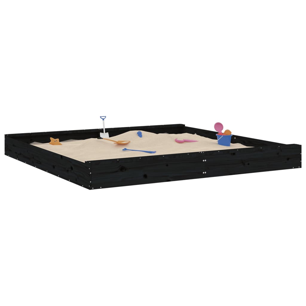 Sandkasten mit Sitzen Quadratisch Massivholz